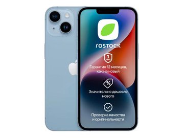 Смартфон Apple iPhone 14 128Gb SIM+eSIM восстановленный Rostock Грейд В (синий) на акции в магазинах 5 элемент