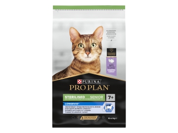 Корм Purina Pro Plan для кошек старше 7 лет, после стерилизации/кастрации, с высоким содержанием индейки, 10 кг