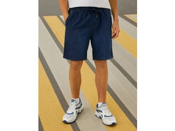 Джинсовые шорты для мужчин, темно-синие, со шнуровкой в Лепеле Марк Формель