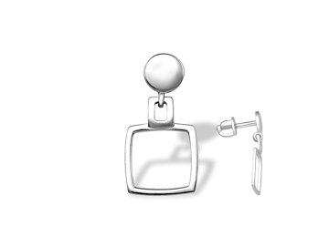 Серьга одиночная Efremov, серебро 925 проба 7 Карат