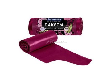 Пакеты для мусора HOMEX Home:Expert с ушками, 14 шт, 60 л