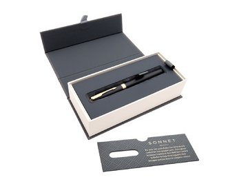 Ручка перьевая "Sonnet Core Matt Black GT" PARKER 142357 / 1931516 5 элемент