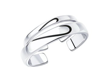 Кольцо декоративное SOKOLOV, серебро 925 проба, вставка эмаль