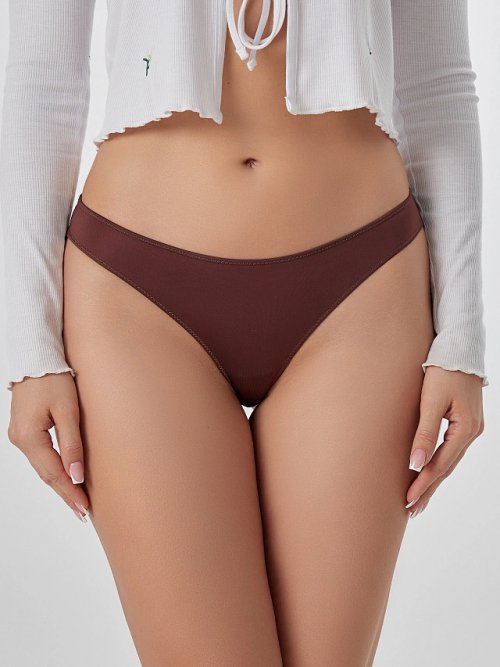 Трусы бразилиана женские с сатиновым блеском, фото 2 из 8