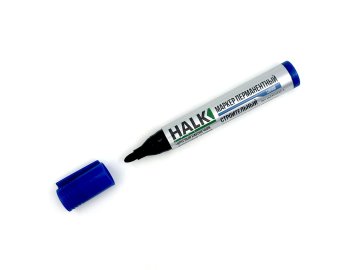 Маркер строительный перманентный Halk синий Ома