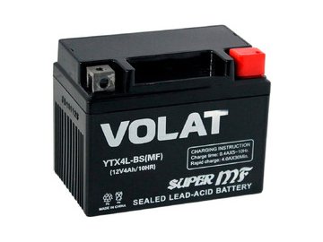 Мотоаккумулятор VOLAT YTX4L-BS 4Ah (MF) R+
