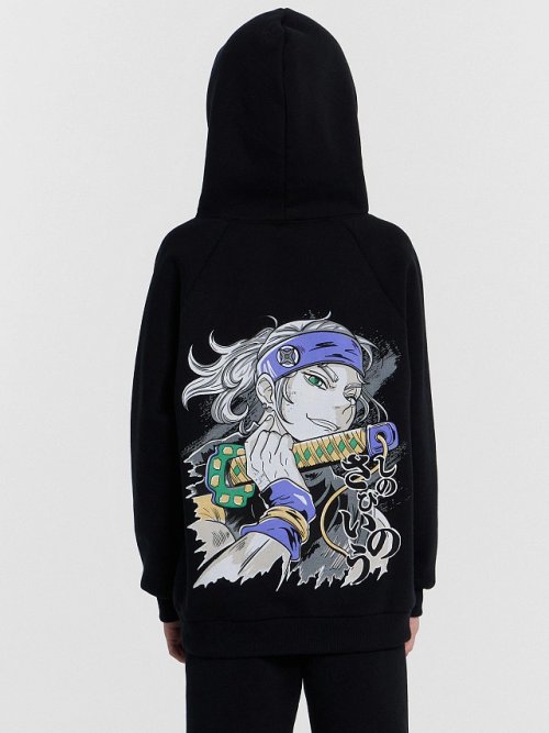 ЧЕРНОЕ ХУДИ ДЛЯ МАЛЬЧИКОВ С ПРИНТОМ, фото 5 из 8