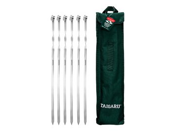 Плоские шампуры в чехле TAIGARU 702561