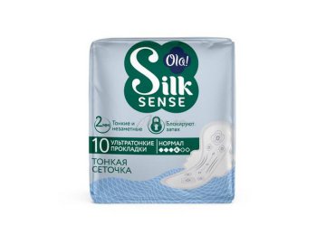 Прокладки женские гигиенические OLA! SILK SENSE ультратонкие для нормальных выделений шелковая сеточка, 10 шт.