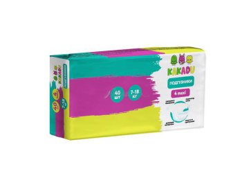 Подгузники для детей KAKADU Maxi 4, 40 штук