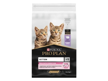 Корм Purina Pro Plan для котят с чувствительным пищеварением или с особым предпочтением в еде, с индейкой, DELICATE DIGESTION, 10 кг