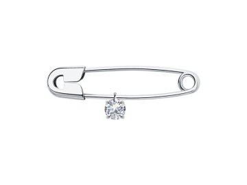 Булавка Diamant, серебро 925 проба