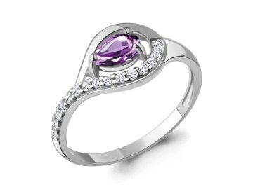 Кольцо декоративное Aquamarine, серебро 925 проба, вставка фианит