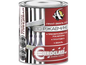 Грунт-эмаль по ржавчине 3в1 EUROCLASS Зеленый 1,9кг
