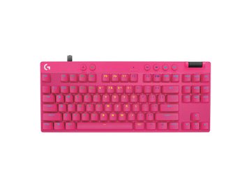 Клавиатура Logitech G Pro X TKL Rapid 920-013255 (розовый, с гравировкой)