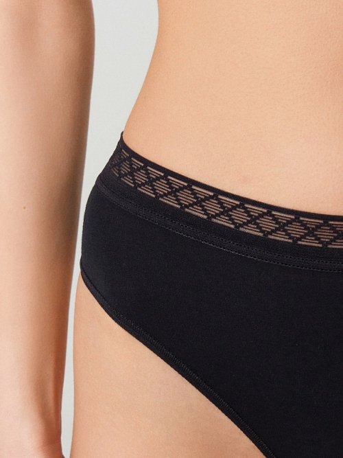 Трусы слипы женские черные в наборе, 5 шт, фото 6 из 30