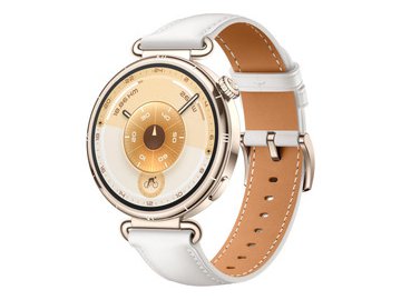 Смарт-часы HUAWEI Watch GT 6 41mm (KSU-B19) золотистый, с белым кожаным ремешком