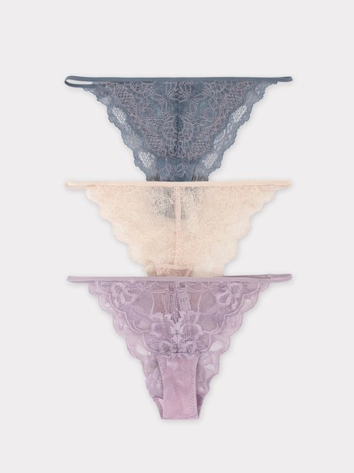 Трусы женские слипы мультипак (3 шт.) в сером цвете, фото 25 из 27