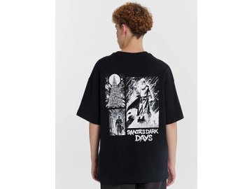 Футболка мужска черная оверсайз с принтом «Santa’s dark day» Марк Формель