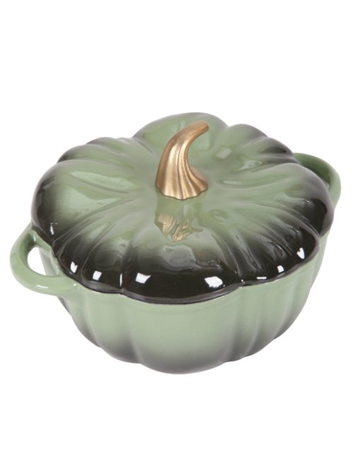 Кокот чугунный эмалированный Pumpkin 1,9 л (зеленый), фото 6 из 36