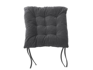 Подушка для сидения Art&Home Soft Velour темно-серый SMZZ9298-1
