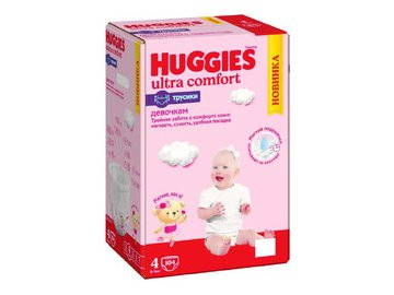 Детские одноразовые трусики-подгузники Huggies 4 Disney Box Girl (9-14кг) 104шт. 5 элемент