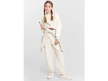 Спортивный костюм для девочек кремовый