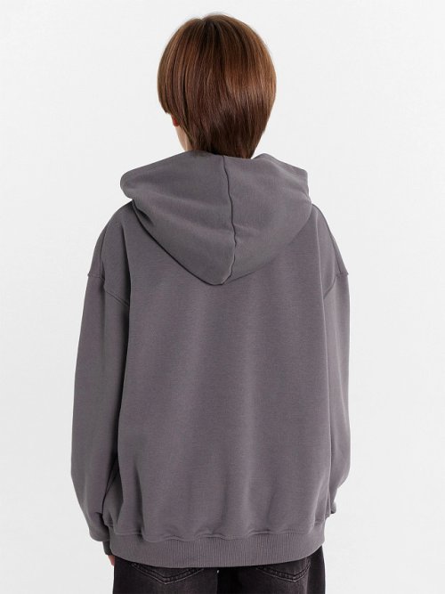 Худи для мальчиков серое с печатью, фото 3 из 7