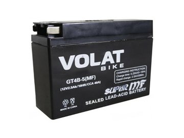 Мотоциклетный аккумулятор VOLAT GT4B-5 MF R+ (2.5 А·ч)