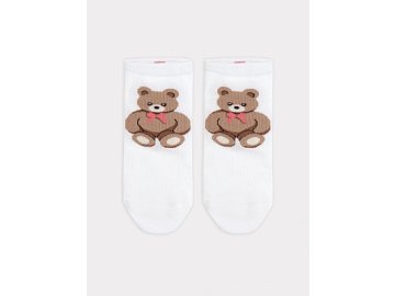 Носки женские белые с рисунком в виде медведя в Лепеле Марк Формель