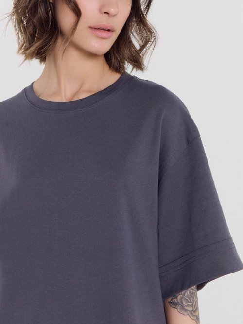 Платье женское в графитово-сером цвете, фото 4 из 5