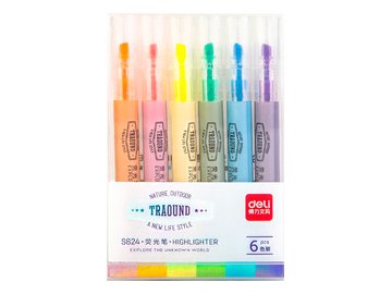 Текстовыделитель Deli S624 (6 шт)