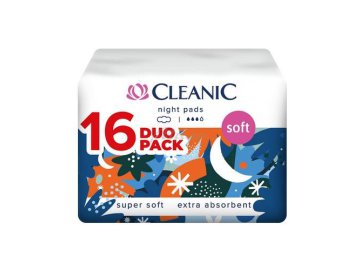 Прокладки гигиенические CLEANIC Soft ночь 4*, 16 шт