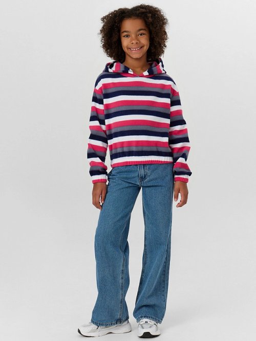 Худи для девочек в полоску, фото 3 из 6