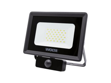 Прожектор светодиодный Wolta WFL-30W/06S с датчиком движения 30Вт 5700K IP65 черный