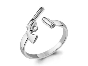 Кольцо декоративное Aquamarine, серебро 925 проба