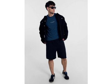 Шорты мужские черные из хлопка и льна