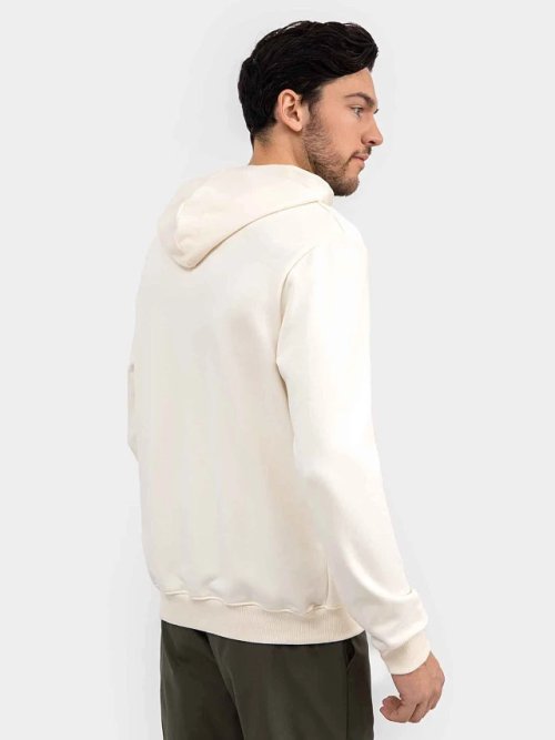 Худи мужское теплое в цвете "молочный", фото 3 из 4