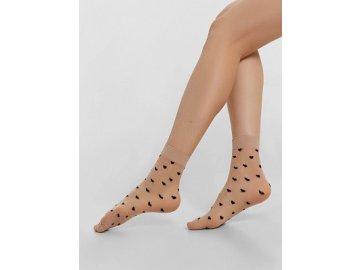 Женские высокие полиамидные носки в сердечко в Лепеле Марк Формель