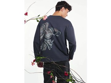 Лонгслив мужской серый с аппликацией на спинке в Лепеле Марк Формель