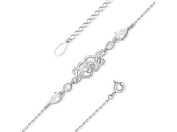 Браслет декоративный Efremov, серебро 925 проба, вставка фианит