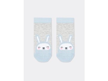Носки детские классические в серо-голубые с рисунком зайчика в Мозыре Марк Формель