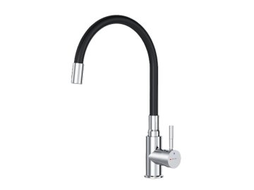 Смеситель для кухни AM.PM X-Joy S F85B07602 с гибким изливом (черный/хром)