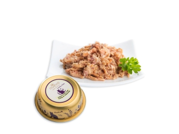 Консервы NUEVO для кошек с филе лосося с индейкой и кресс-салатом 85 г