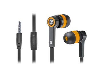 Наушники Defender Pulse 420 (Черный + оранжевый)