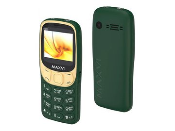 Мобильный телефон Maxvi K200 + ЗУ WC-112 (темно-зеленый)