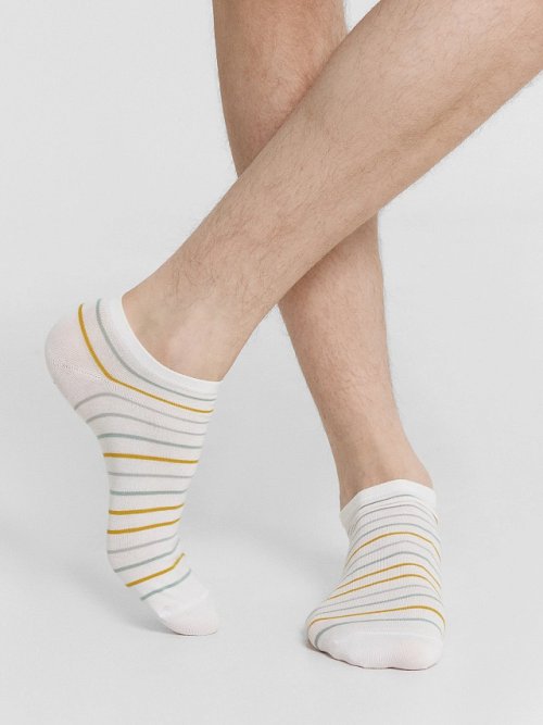 Носки мужские белые в полоску, фото 3 из 15