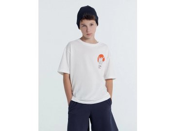 Футболка для мальчиков белая с печатью