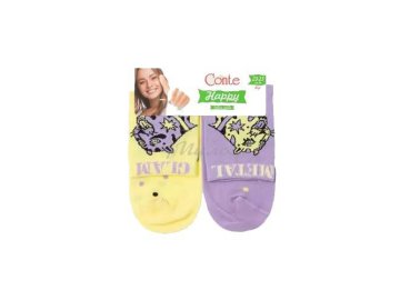 Носки женские CONTE ELEGANT Happy размер 23-25 386 желтый-сиреневый 18С-227СП