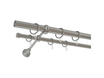 Карниз металлический DECORULE СИДНЕЙ DR_К_С-240_25/2P/6 хром матовый на акции в магазинах Ома